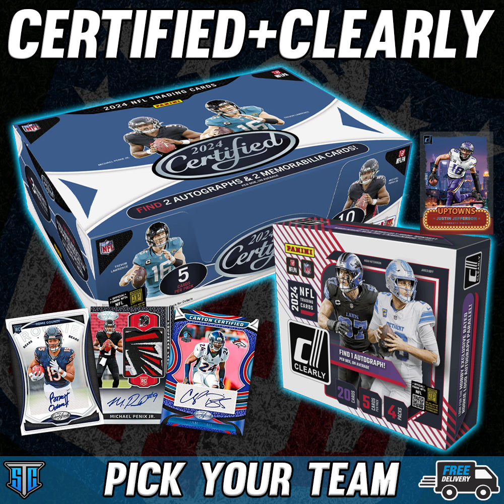 Break 1068 - NFL - Certified+Clearly - PICK YOUR TEAM