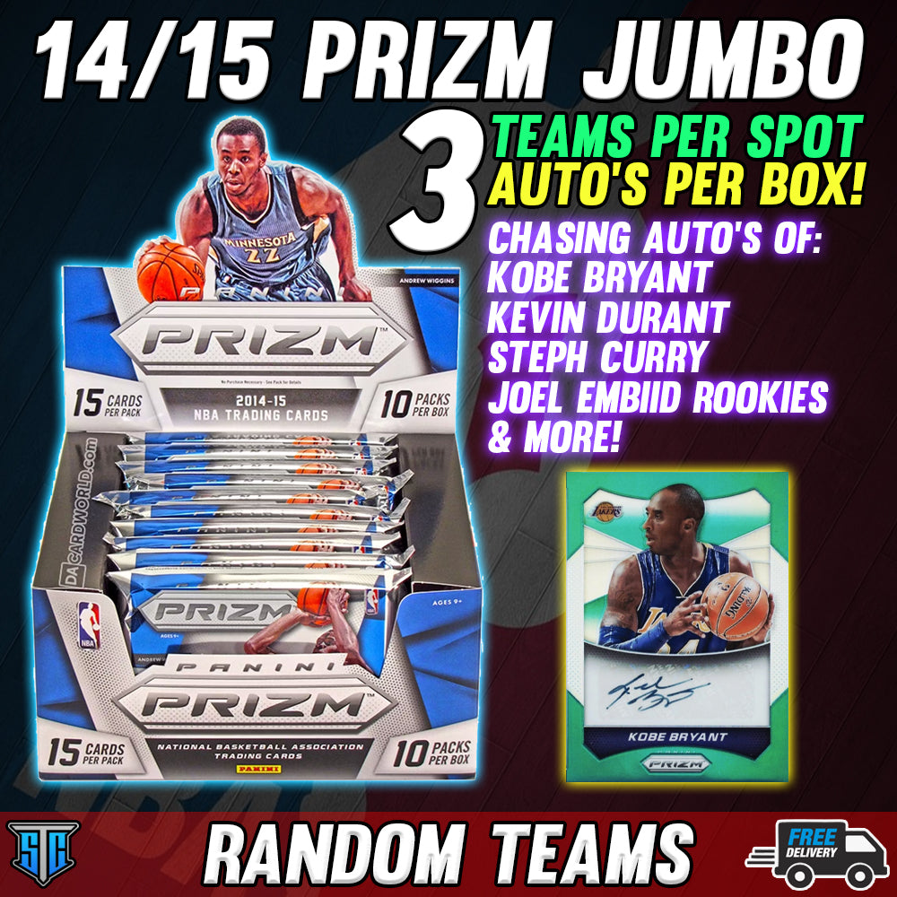 Break 860 - NBA - 14/15 Prizm JUMBO - THREE TEAMS PER SPOT!