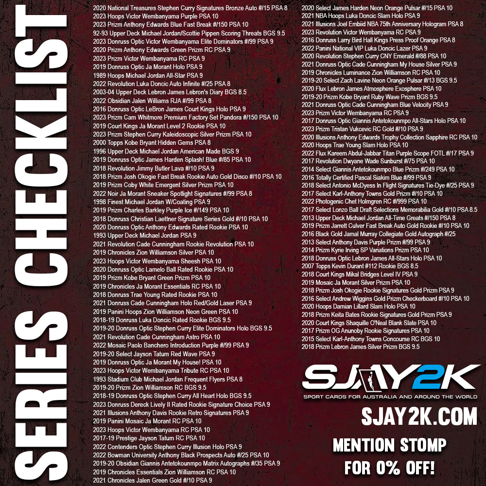 Break 541 - NBA - 10x Slab Pack Banger - Buy Two & Save!