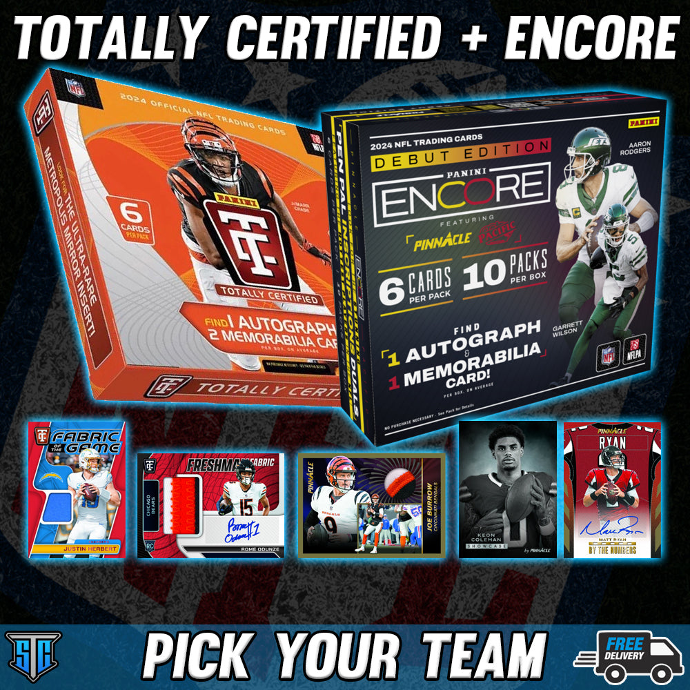 Break 1034 - NFL - Totally Certified + Encore - PICK YOUR TEAM