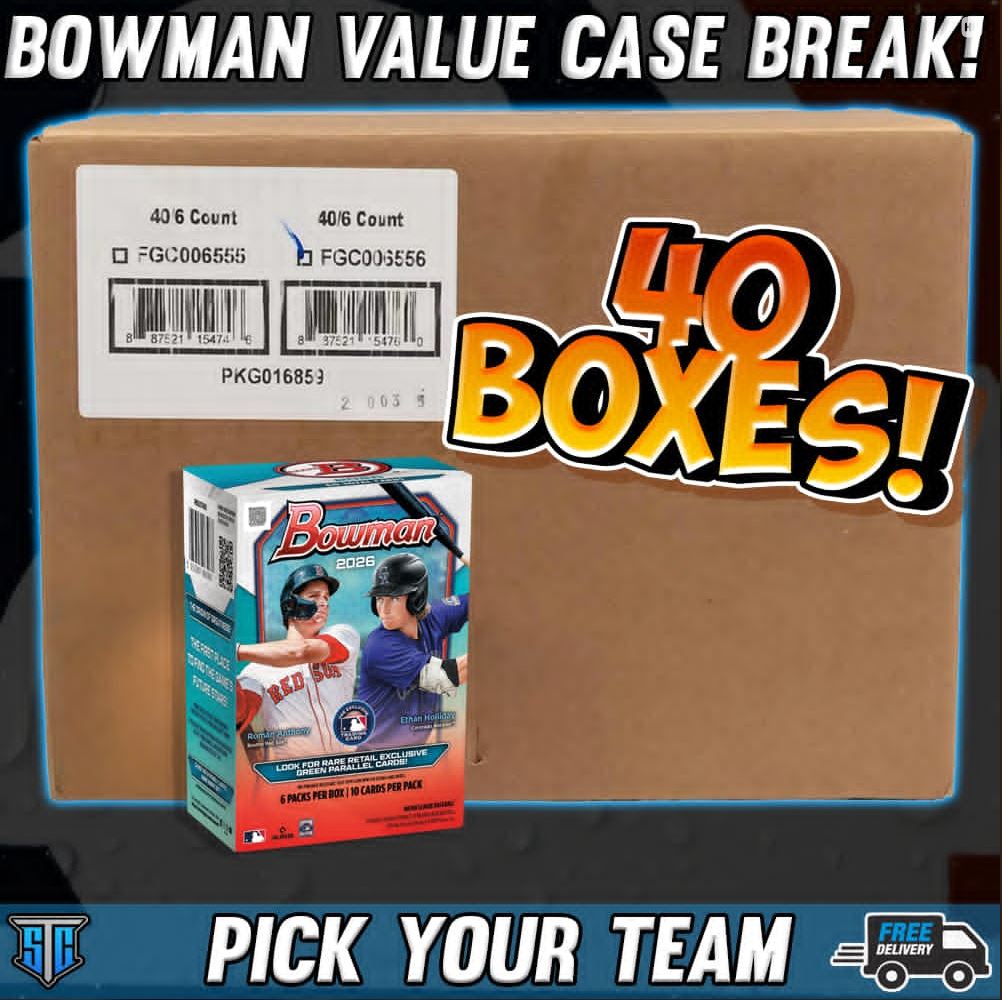 Break 1741 - MLB - 2026 Bowman Value Box Full Case - PICK YOUR TEAM