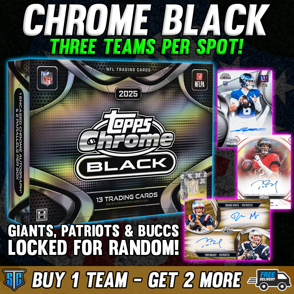 Break 1907 - NFL - Topps Chrome Black - BUY ONE, GET TWO FREE!