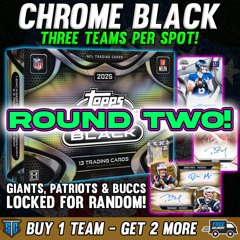 Break 1887 - NFL - Topps Chrome Black ROUND TWO - BUY ONE, GET TWO FREE!