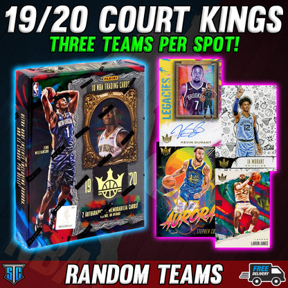 Break 1905 - NBA - 19/20 Court Kings Hobby - THREE TEAMS PER SPOT