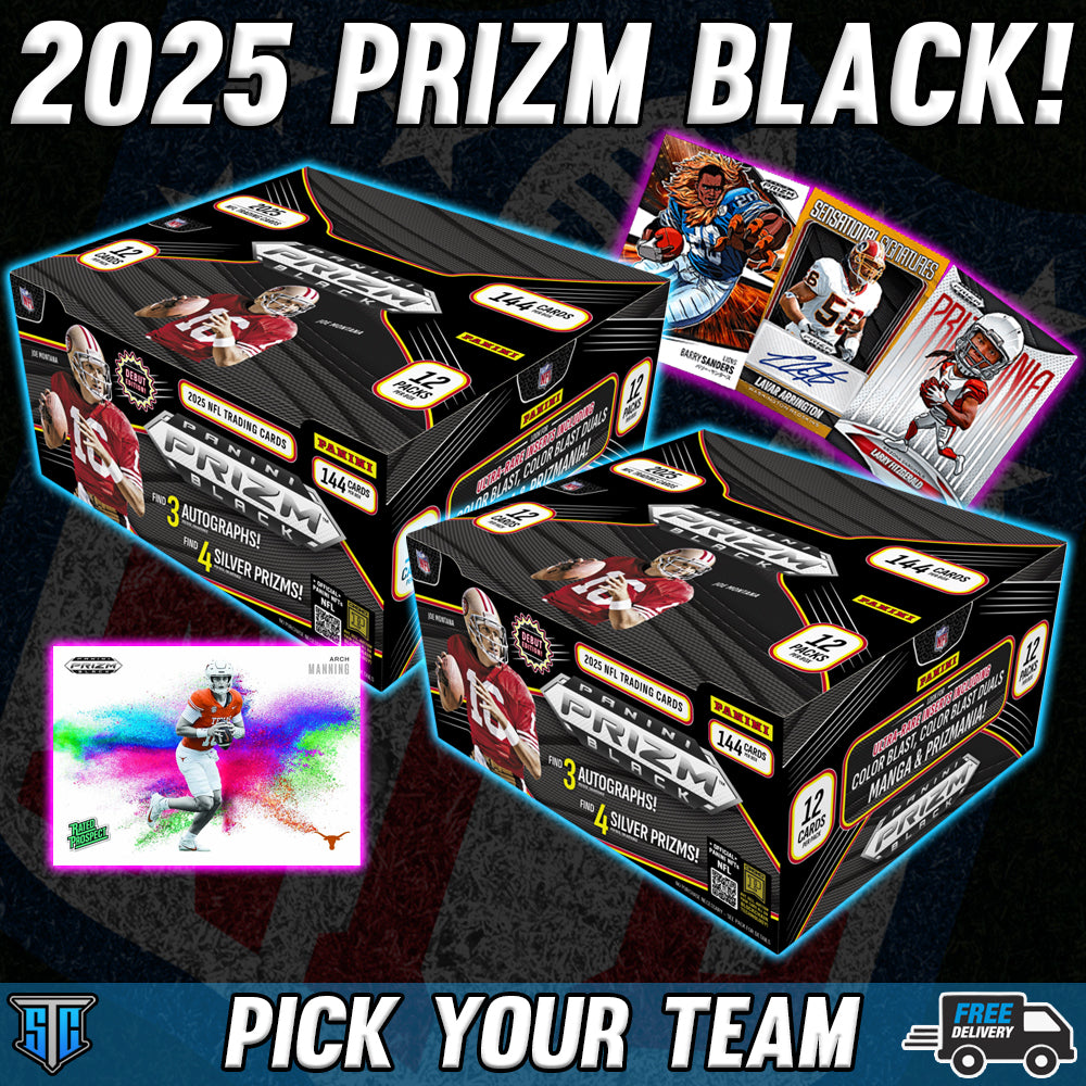 Break 1543 - NFL - 2025 Prizm Black Double - PICK YOUR TEAM