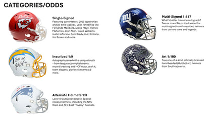 Break 2094 - NFL - Under Wraps Signed Helmet - BUY ONE, GET TWO FREE!