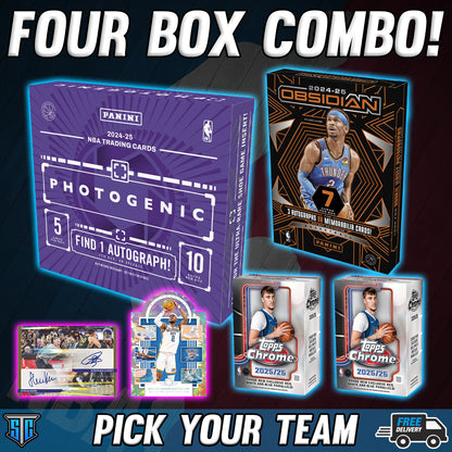 Break 1328 - NBA - Four Box Combo - PICK YOUR TEAM