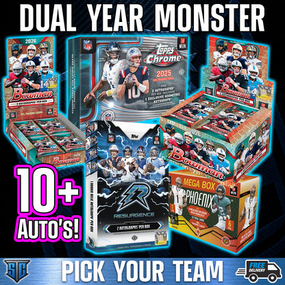 Break 2158 - NFL - Dual Year Monster - PICK YOUR TEAM