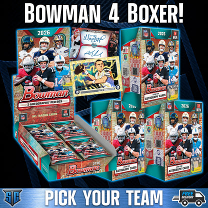 Break 2174 - NFL - Bowman 4 Box Combo - PICK YOUR TEAM