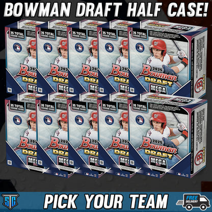 Break 1509 - MLB - 2025 Bowman Draft Mega Half Case! - PICK YOUR TEAM