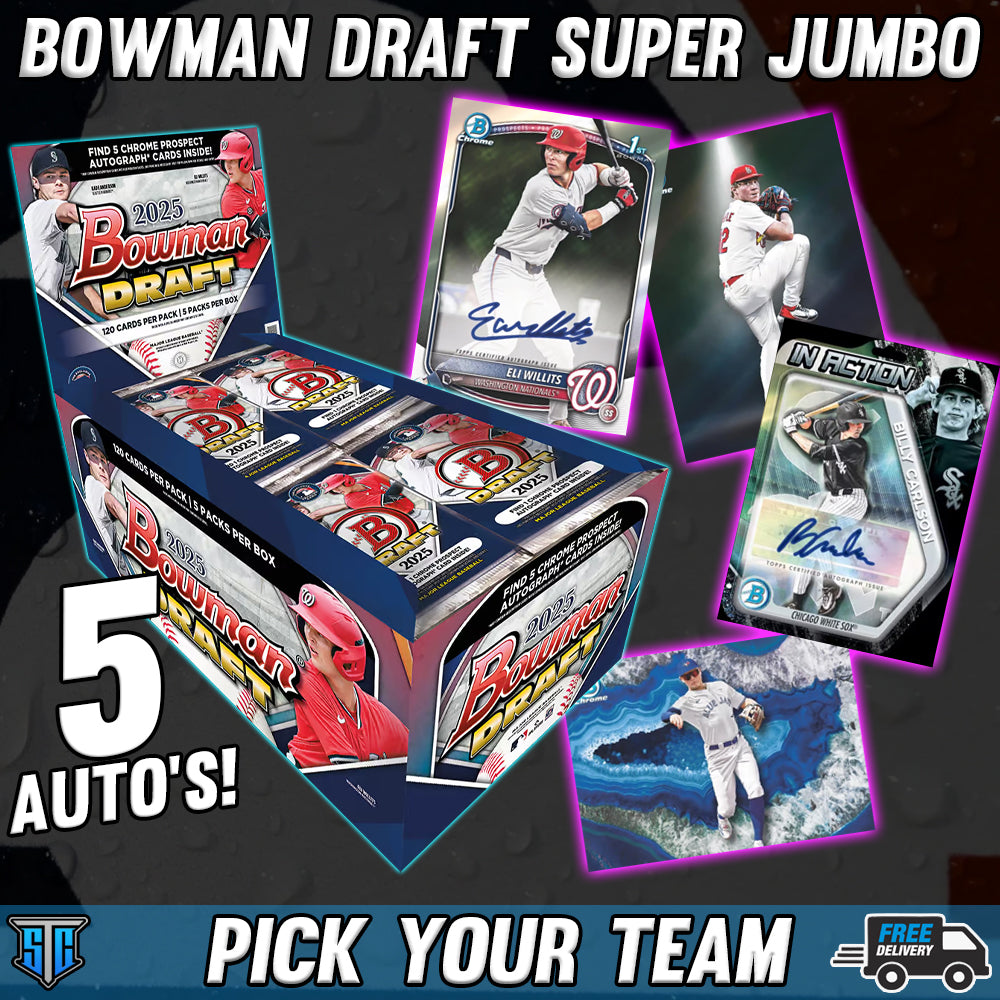 Break 1656 - MLB - 2025 Bowman Draft Super Jumbo! - PICK YOUR TEAM