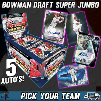Break 1656 - MLB - 2025 Bowman Draft Super Jumbo! - PICK YOUR TEAM