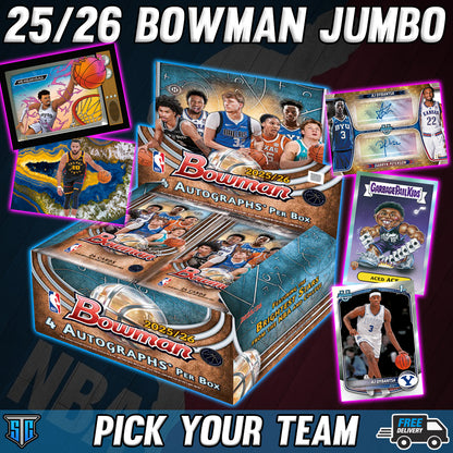 Break 1895 - NBA - 25/26 Bowman Jumbo - PICK YOUR TEAM