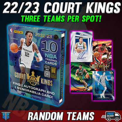 Break 2093 - NBA - 22/23 Court Kings Hobby - THREE TEAMS PER SPOT