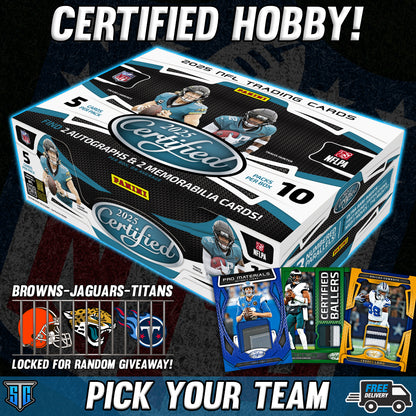 Break 1240 - NFL - Certified Hobby - PICK YOUR TEAM