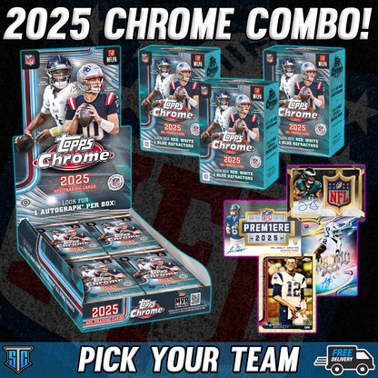 Break 1626 - NFL - 2025 Topps Chrome Combo - PICK YOUR TEAM