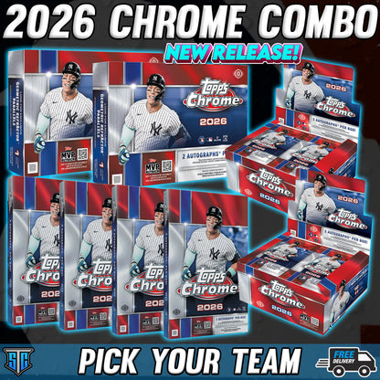 Break 1922 - MLB - *NEW RELEASE 2026 Topps Chrome Combo ROUND 2! - PICK YOUR TEAM