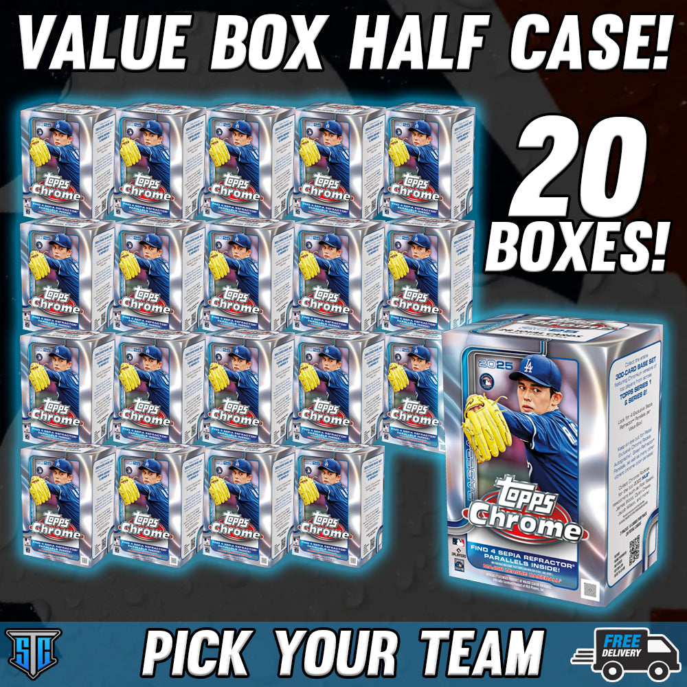 Break 845 - MLB - Chrome Value Box HALF CASE! - PICK YOUR TEAM