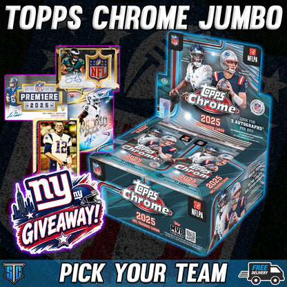 Break 1794 - NFL - Topps Chrome Jumbo - GIANTS GIVEAWAY!