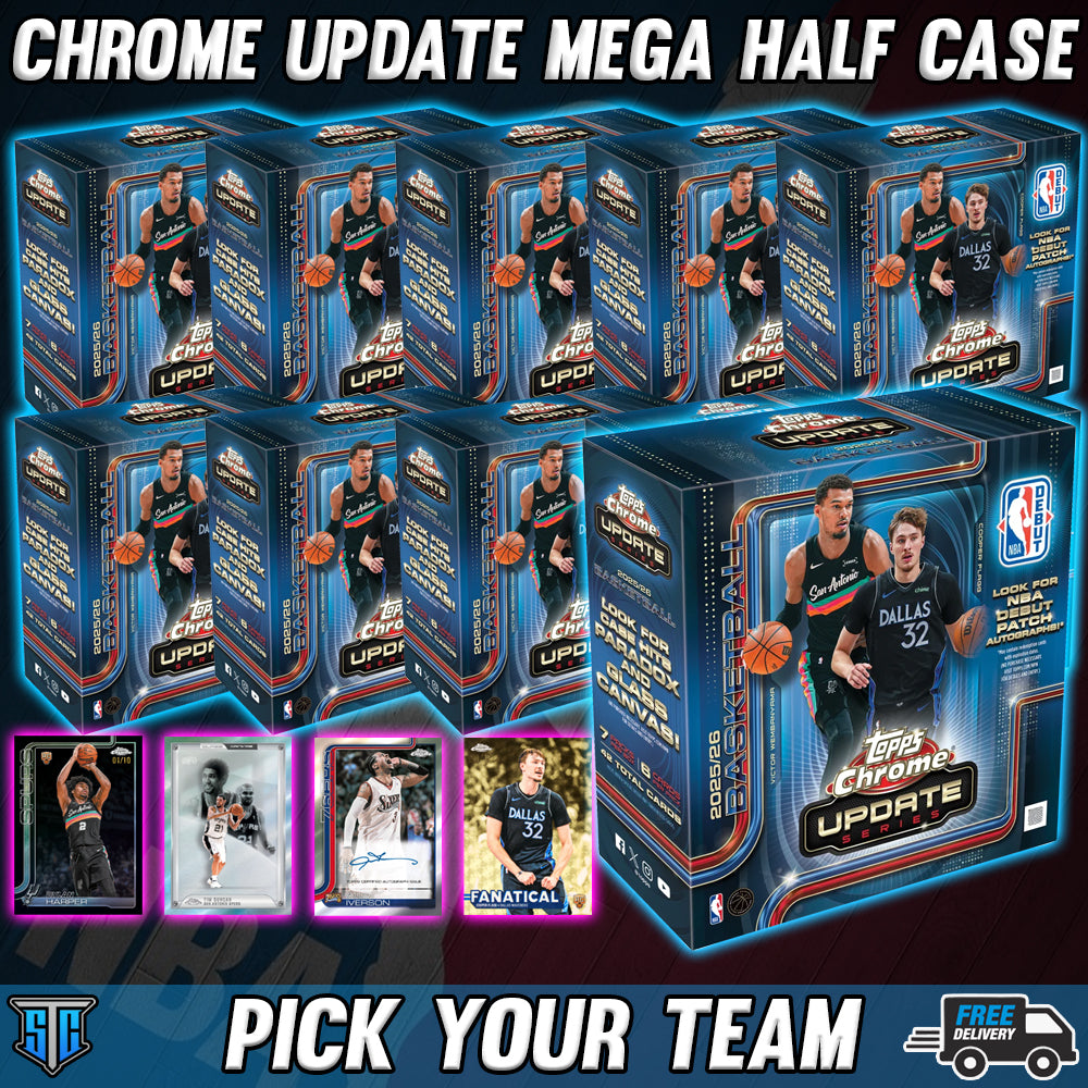 Break 2023 - NBA - 25/26 Chrome Update Mega HALF CASE - PICK YOUR TEAM