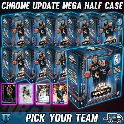 Break 2023 - NBA - 25/26 Chrome Update Mega HALF CASE - PICK YOUR TEAM