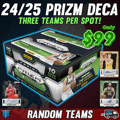 Break 683 - NBA - 2024/25 Panini Prizm Deca - Three Teams Per Spot!