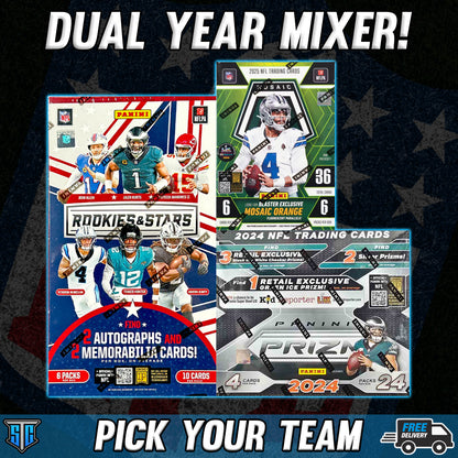 Break 1263 - NFL - Dual Year Mixer - PICK YOUR TEAM