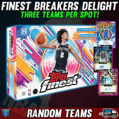 Break 1555 - NBA - Topps Finest BREAKER'S DELIGHT - THREE TEAMS PER SPOT