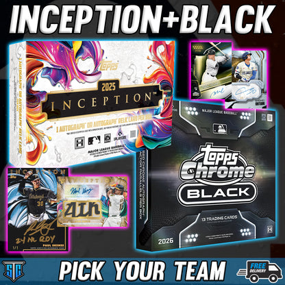 Break 1811 - MLB - Inception/Black Combo - PICK YOUR TEAM