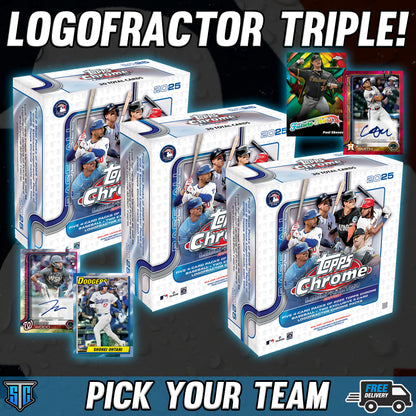 Break 956 - MLB - Topps Chrome Logofractor Triple! - PICK YOUR TEAM