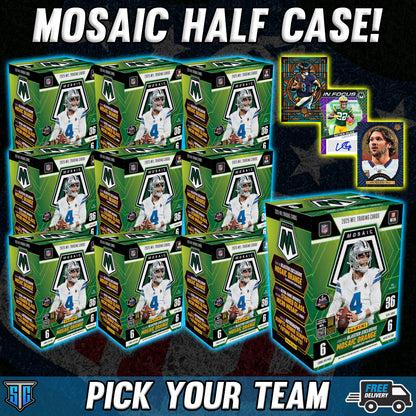 Break 1603 - NFL - 2025 Mosaic Blaster HALF CASE! - PICK YOUR TEAM