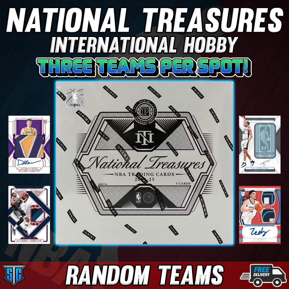 Break 1214 - NBA - National Treasures Int. Hobby - THREE TEAMS PER SPOT!