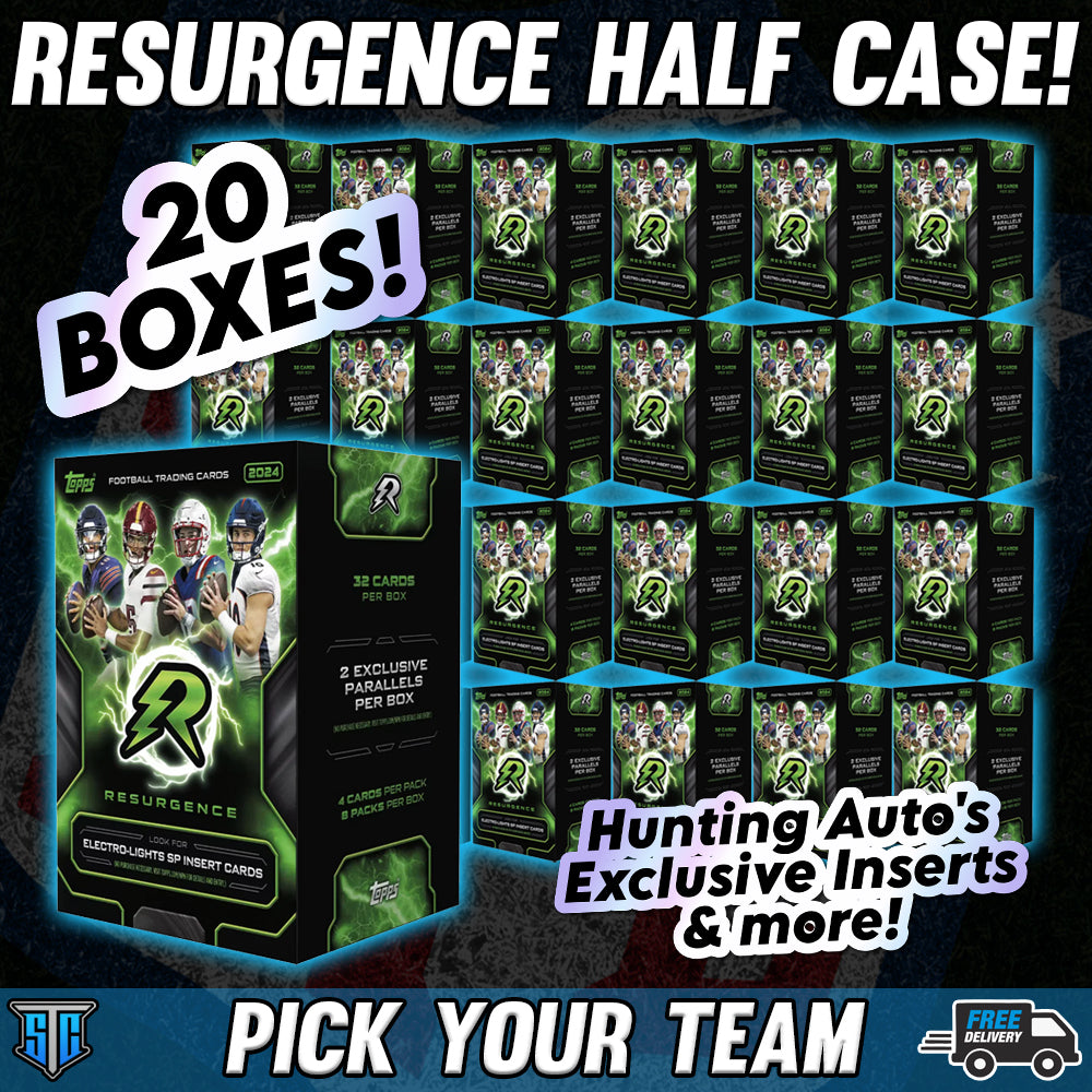 Break 655 - NFL - Resurgence Value Box HALF CASE - PICK YOUR TEAM