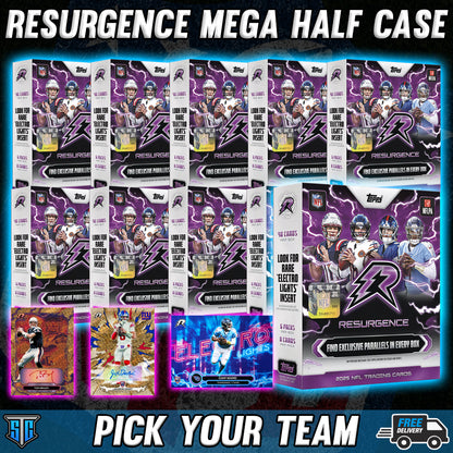 Break 2022 - NFL - Resurgence Mega HALF CASE - PICK YOUR TEAM