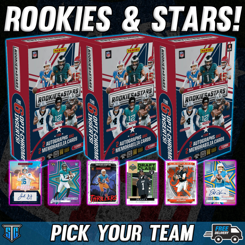 Break 1247 - NFL - 2025 Rookies & Stars Triple - PICK YOUR TEAM