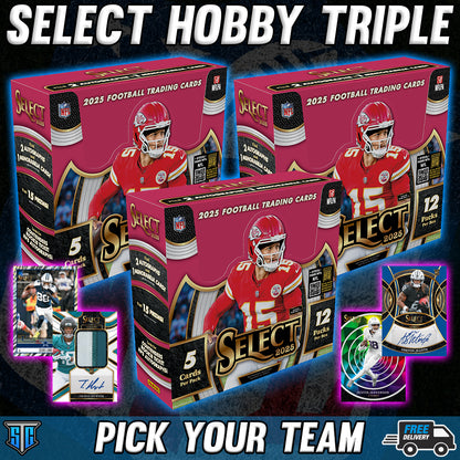 Break 1452 - NFL - Select Hobby Triple! - PICK YOUR TEAM