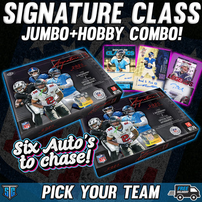 Break 1786 - NFL - Signature Class Jumbo/Hobby Combo! - PICK YOUR TEAM