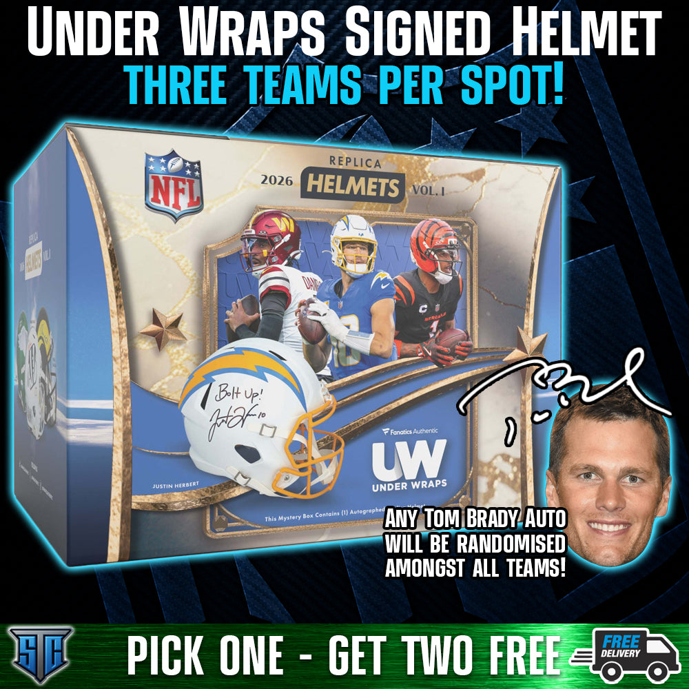 Break 2096 - NFL - Under Wraps Signed Helmet - BUY ONE, GET TWO FREE!