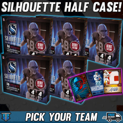 Break 1570 - NFL - 2025 Silhouette HALF CASE - PICK YOUR TEAM