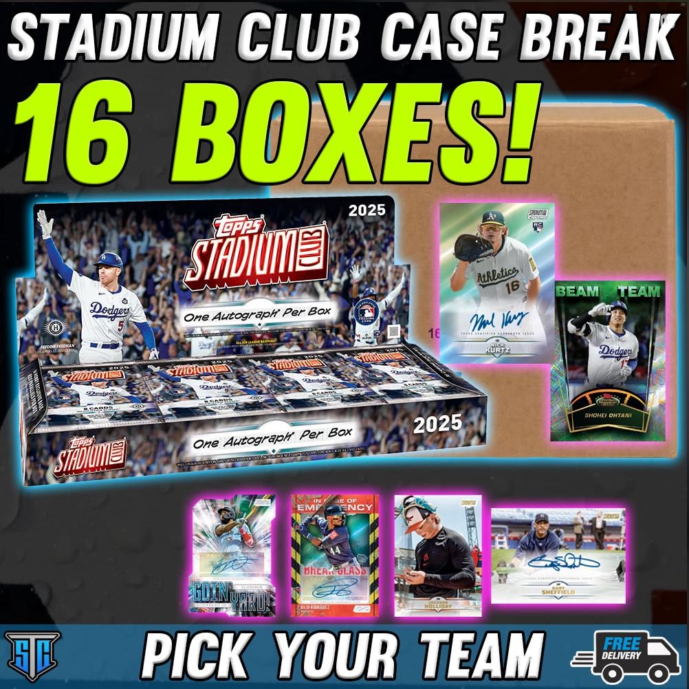 Break 1447 - MLB - 2025 Topps Stadium Club Hobby FULL CASE! - PICK YOUR TEAM