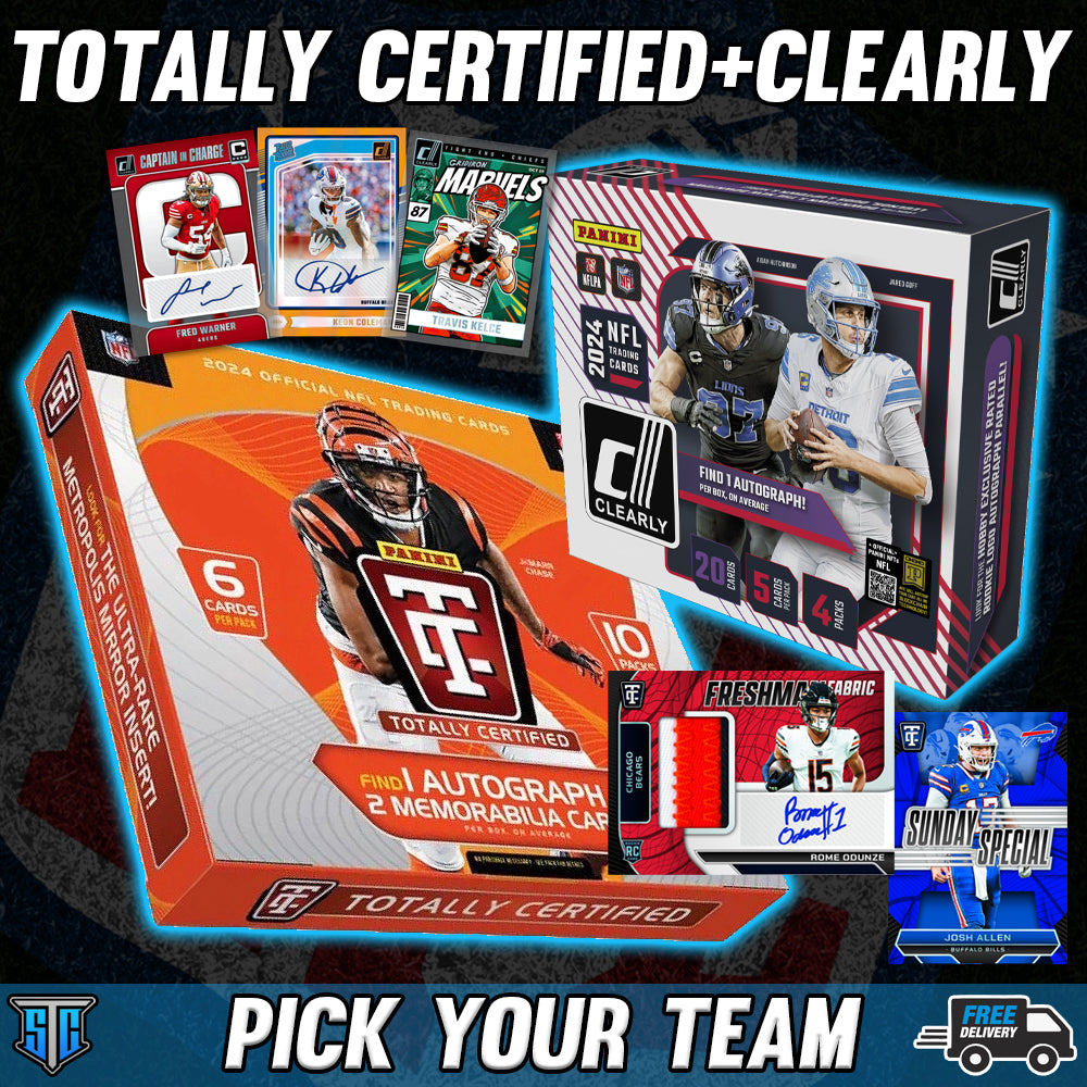 Break 694 - NFL - Totally Certified+Clearly Combo! - PICK YOUR TEAM