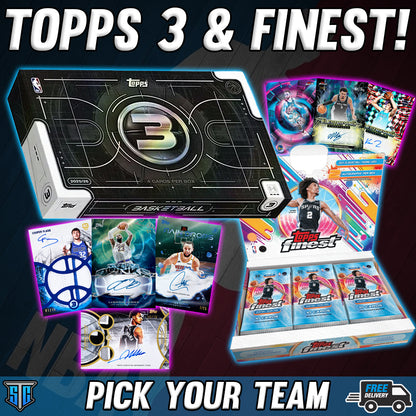 Break 1493 - NBA - Topps 3 & Finest Combo - PICK YOUR TEAM