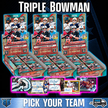 Break 2155 - NFL - Bowman Triple - PICK YOUR TEAM