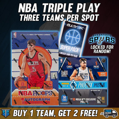 Break 181 - NBA - Triple Play - Buy 1 Team - Get 2 Free!