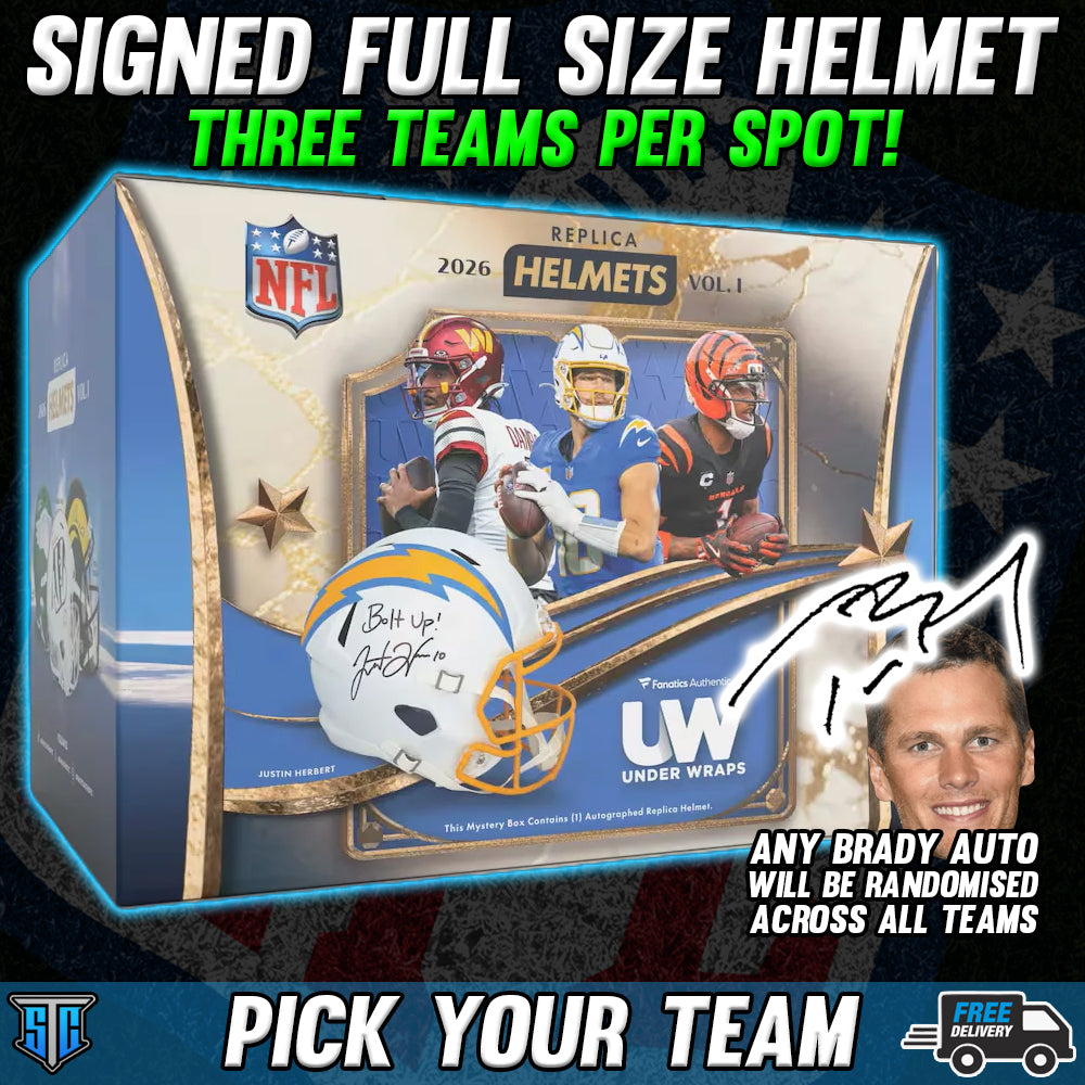Break 2094 - NFL - Under Wraps Signed Helmet - BUY ONE, GET TWO FREE!